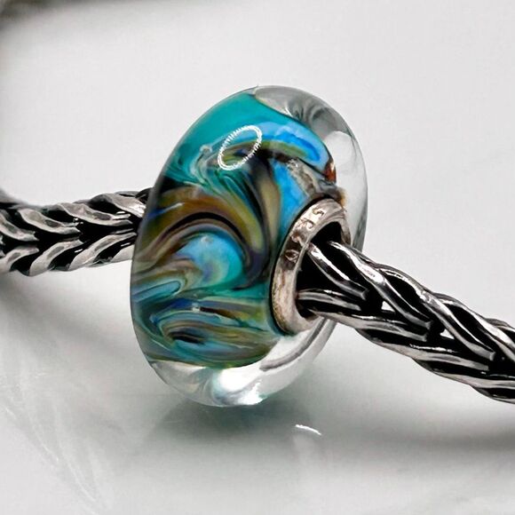 TROLLBEADS Rare Van Gogh Unique #3 LAA 925S colorful swirls, style of the artist - Picture 6 of 8
